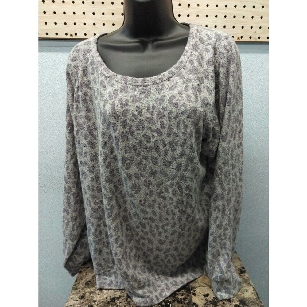 Buffalo womens Grey long sleeve shirt top pullover size L
